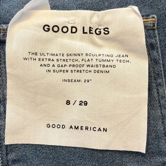 Good American Good Legs Ultimate Skinny Jeans Size 8/29 NWT - Picture 6 of 7